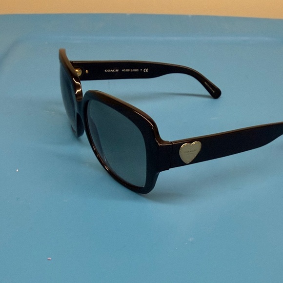 Coach Zoey Heart Butterfly Black Sunglasses with Gold Heart Accent